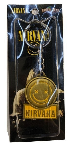 Nirvana - Logo & Smiley Face Keyring