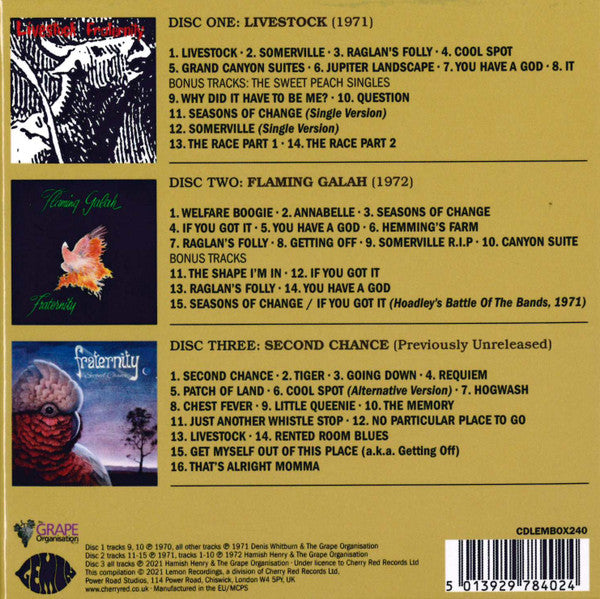 Fraternity Featuring Bon Scott – Seasons Of Change (The Complete Recordings 1970-1974) CD Set
