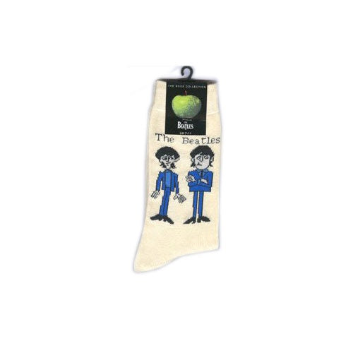 Beatles - Cartoon Standing Unisex Cream Size 7-11 Socks
