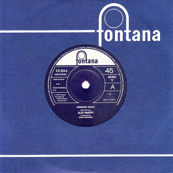 Alex Harvey - Midnight Moses / Jumping Jack Flash 7" Vinyl Single