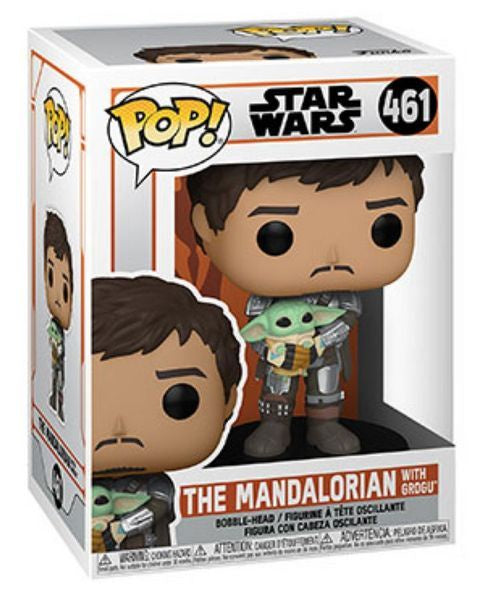 Star Wars: the Mandalorian - Mandalorian with Grogu the Child Baby Yoda Pop! Vinyl
