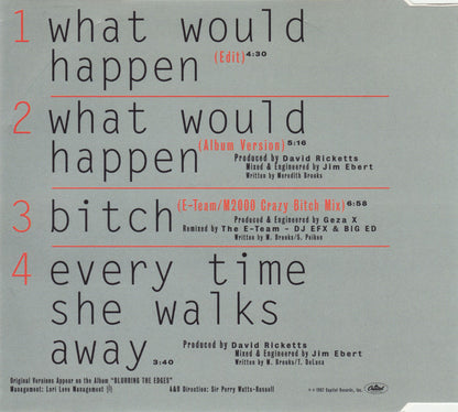 Meredith Brooks - What Would Happen 4 Track CD Single