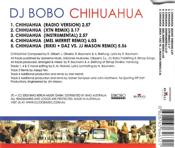 DJ Bobo - Chihuahua 5 Track CD Single