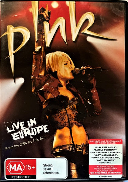 P!NK – Live In Europe - From The 2004 Try This Tour DVD