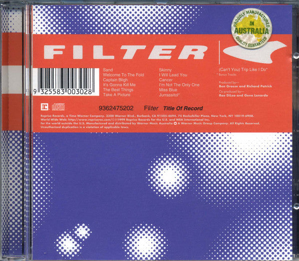 Filter - Title Of Record CD