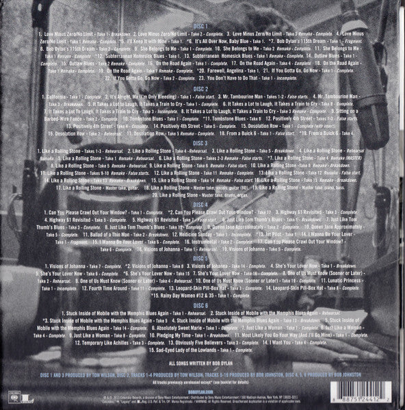 Bob Dylan – The Cutting Edge 1965 – 1966 (The Bootleg Series Vol 12) Deluxe Edition 6CD Boxset & Book