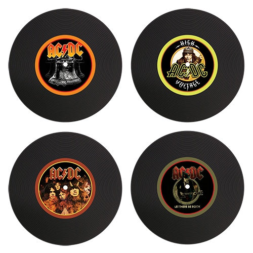 AC/DC - Set of 4 Silicon LP Drink Coasters