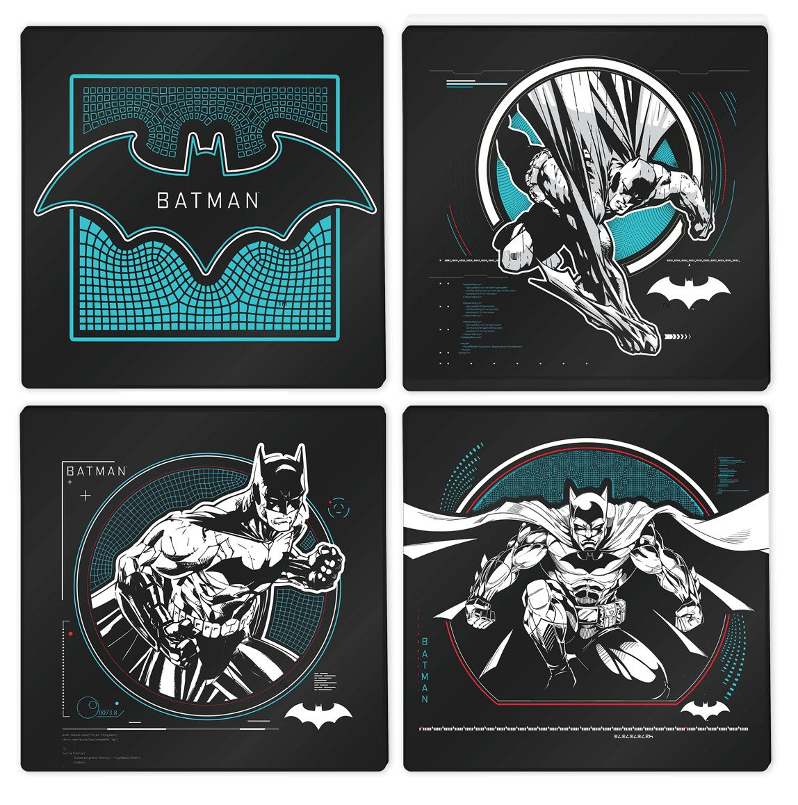 Batman - Box Of 4 Glass Drink Coasters