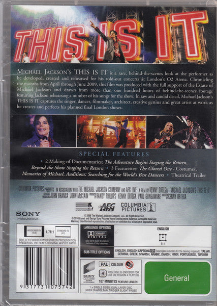 Michael Jackson – This Is It DVD