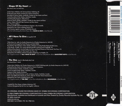 Backstreet Boys - Shape Of My Heart 3 Track CD Single