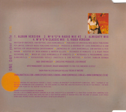 Anastacia - One Day In Your Life 4 Track + Video CD Single