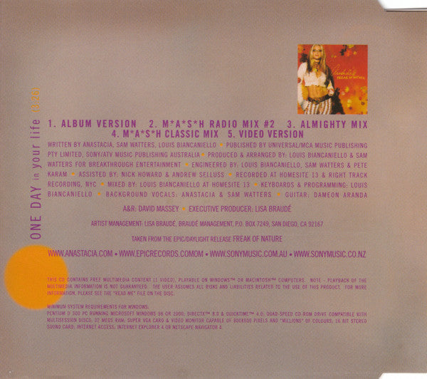 Anastacia - One Day In Your Life 4 Track + Video CD Single