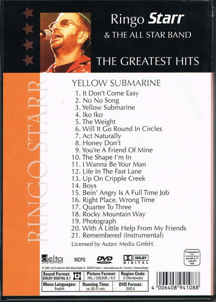 Ringo Starr And His All-Starr Band – The Greatest Hits DVD