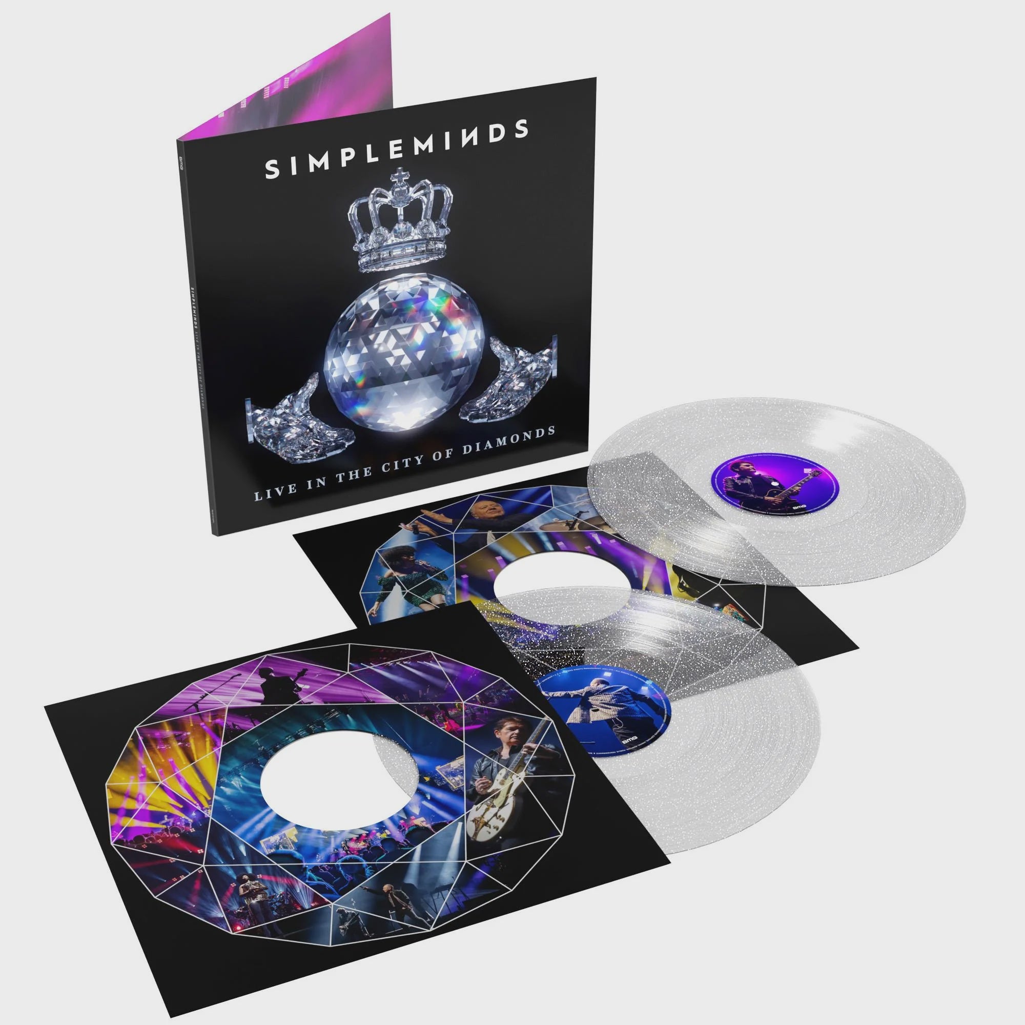 Simple Minds - Live In The City Of Diamonds AU Exclusive Clear / Glitter Coloured Vinyl LP