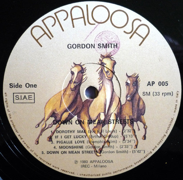 Gordon Smith ‎– Down On Mean Streets Vinyl LP (Used)