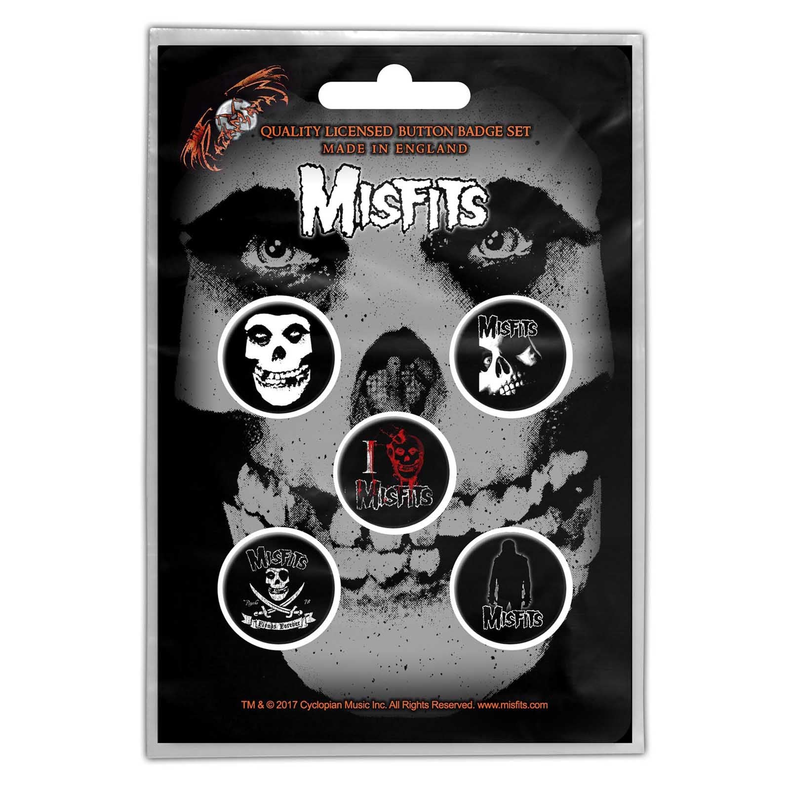 Misfits - Skull Badge Set