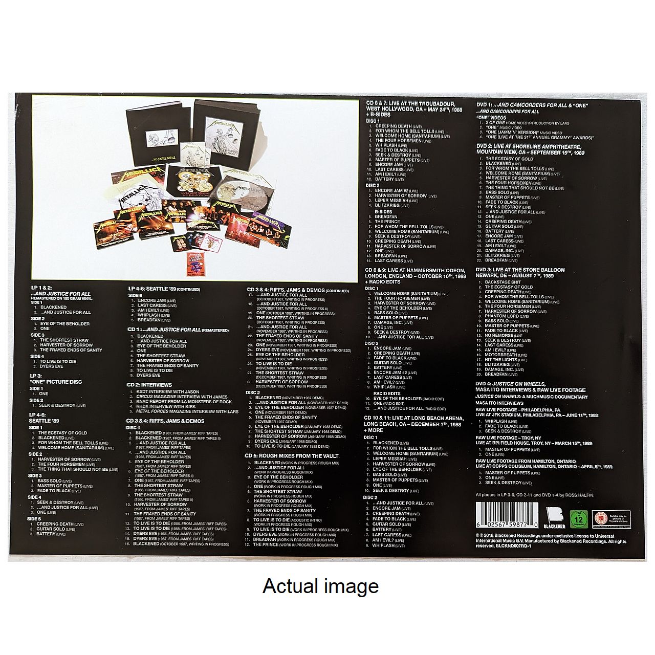 Metallica - And Justice For All Deluxe Numbered Edition 6 LPs,  11 CDs, 4 DVD + Book (Used)