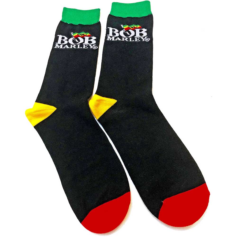 Bob Marley - Logo Black Unisex Size 7-11 Ankle Socks