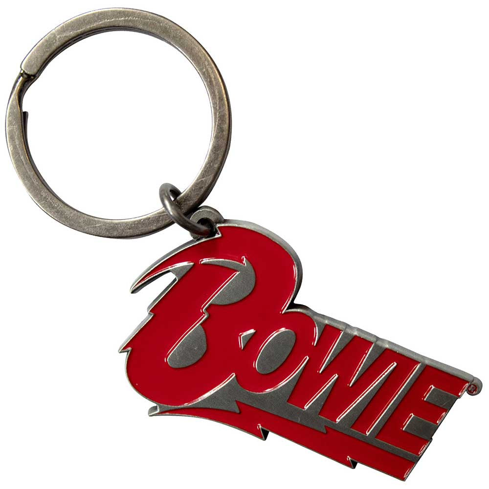David Bowie - Bowie Lightening Red Logo Keychain