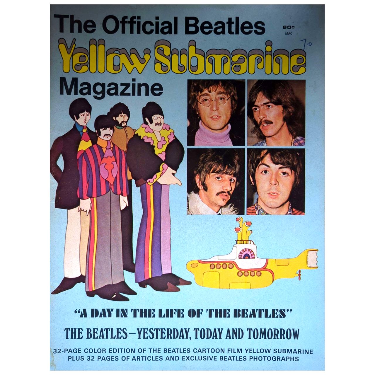 Beatles - 1968 Official Yellow Submarine Magazine (64 Page)