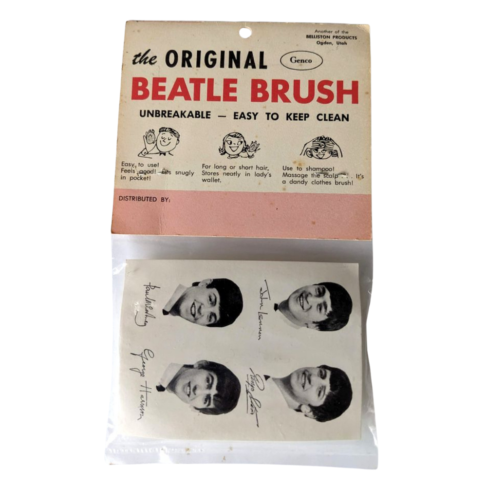 Beatles - Original 1960s White Belliston Genco Hair Brush Sealed