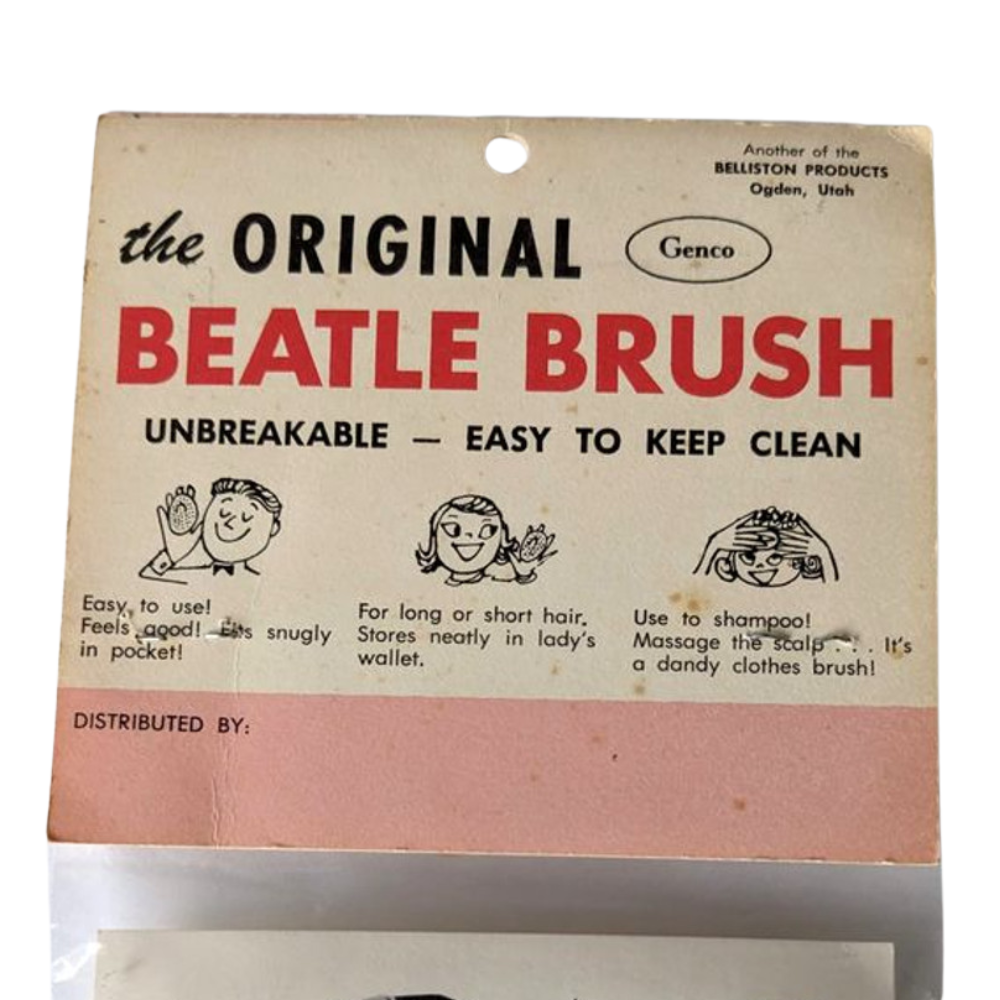 Beatles - Original 1960s White Belliston Genco Hair Brush Sealed