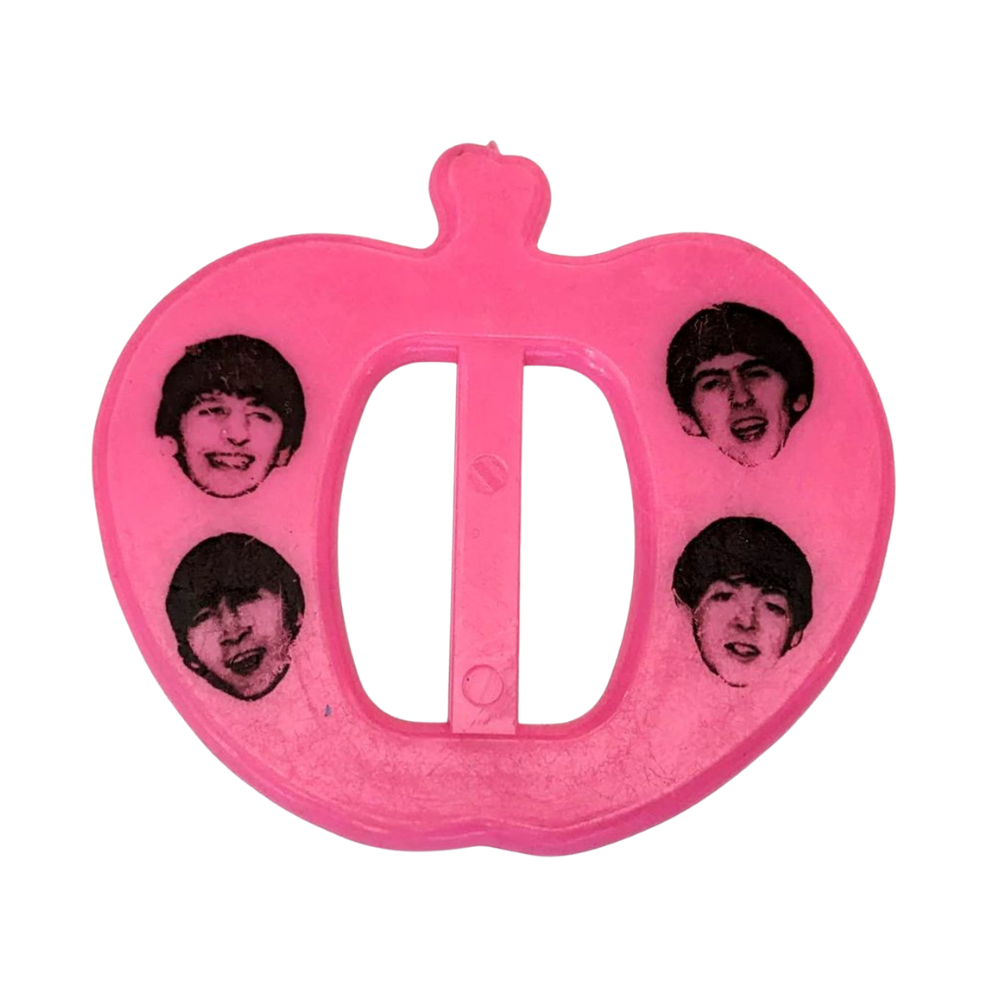 Beatles - Vintage 1960s Pink Plastic Belt Buckle