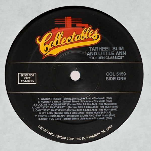 Tarheel Slim & Little Ann – The Red Robin & Fire Years Vinyl LP (Used)