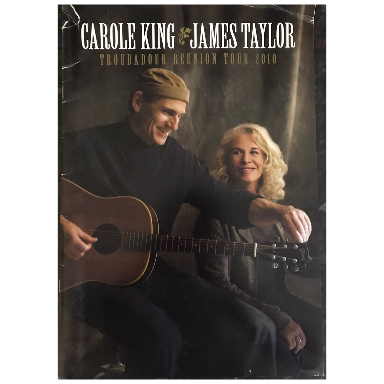 Carole King & James Taylor - Troubadour Reunion Tour 2010 Original Concert Tour Program With Concert Ticket