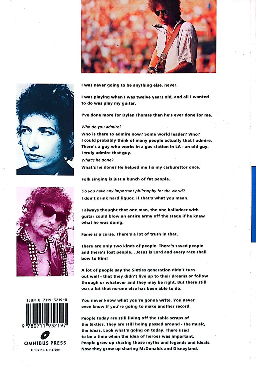Chris Williams - Bob Dylan: In His Own Words Softcover Book (1993)