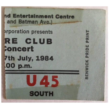 Culture Club - A Kiss Across The Ocean 1984 Original Concert Tour Program With Ticket