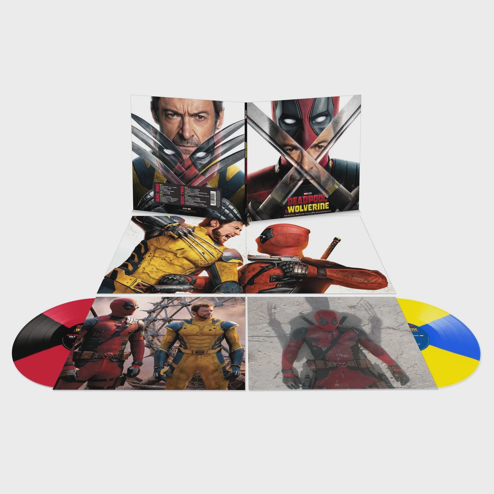 Soundtrack - Deadpool & Wolverine Original Motion Picture Red/Black & Blue/Yellow Coloured Vinyl 2LP