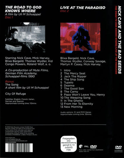 Nick Cave & The Bad Seeds - The Road To God Knows Where / Live At The Paradiso 2DVD