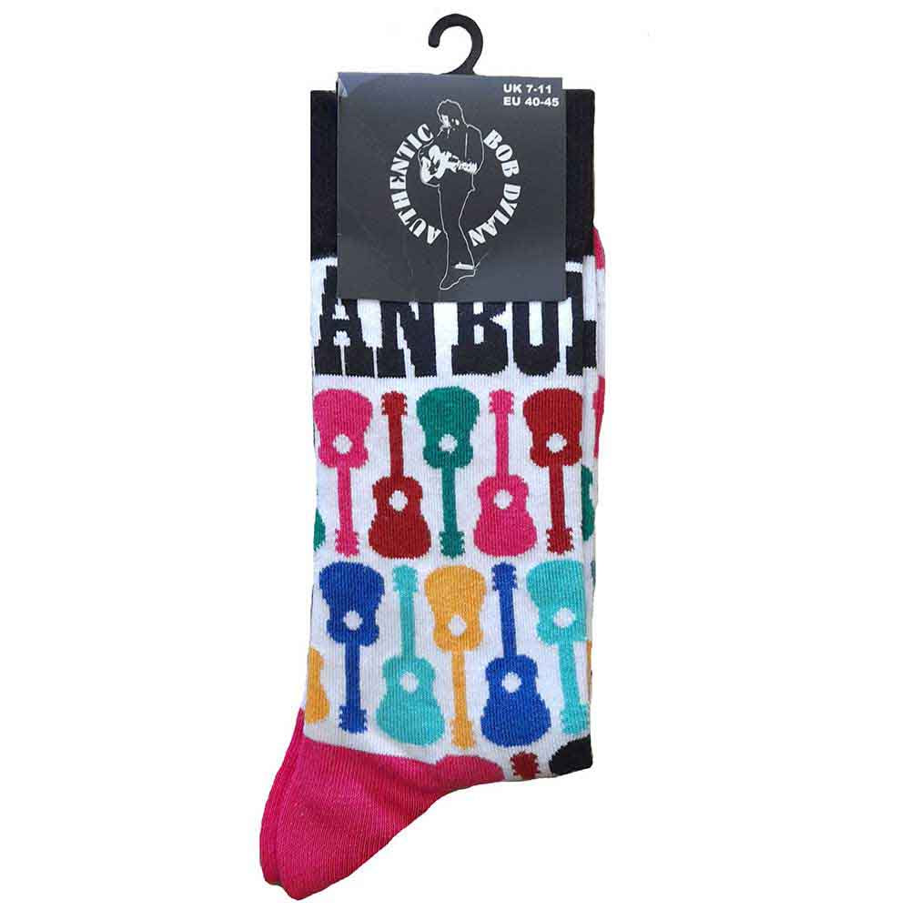 Bob Dylan - Guitar Pattern Unisex Size 7-11 Socks