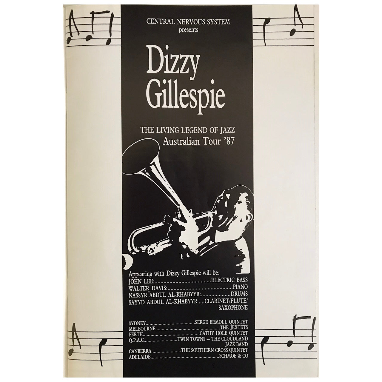 Dizzy Gillespie - Australian Tour 1987 Original Concert Tour Program