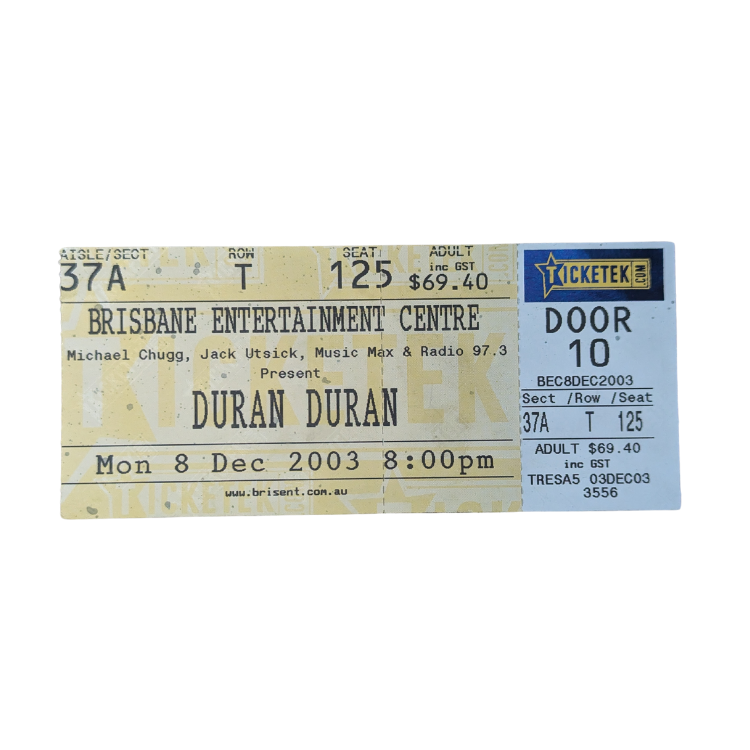 Duran Duran - 2003 Reunion Tour Original Vintage Concert Ticket