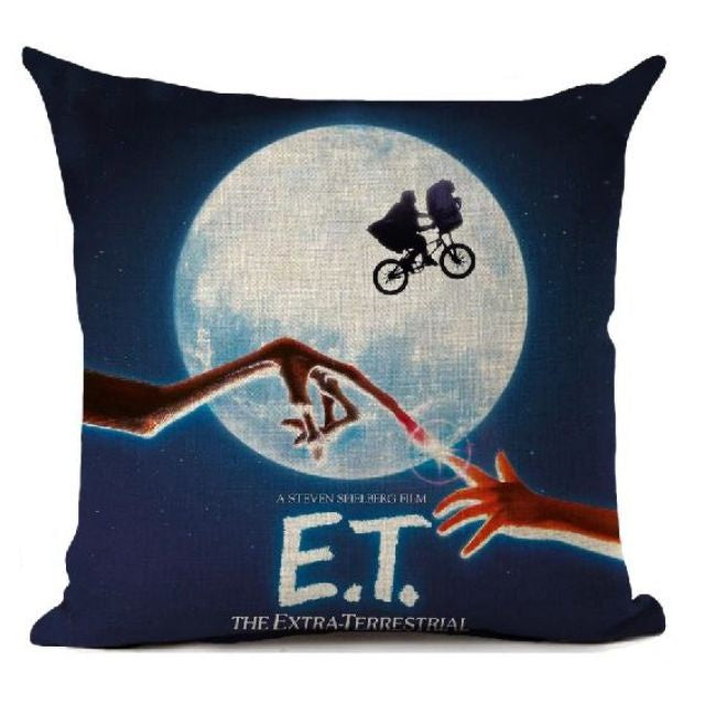 E.T - E.T on bike Canvas Style Cushion