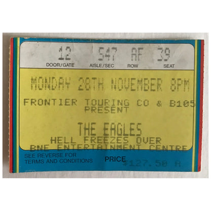 Eagles - Hell Freezes Over 1995 Original Concert Tour Program With Concert Ticket