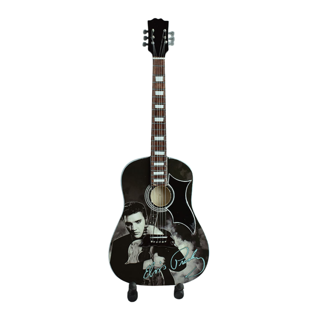 Elvis Presley - Blue Writing Miniature Guitar