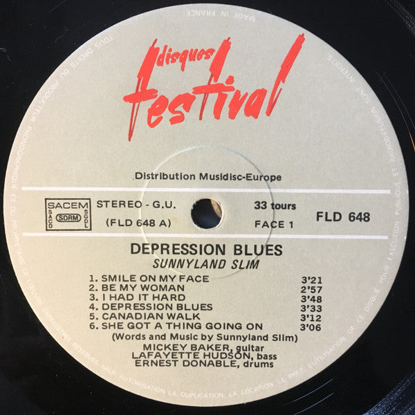 Sunnyland Slim – Depression Blues Vinyl LP (Used)