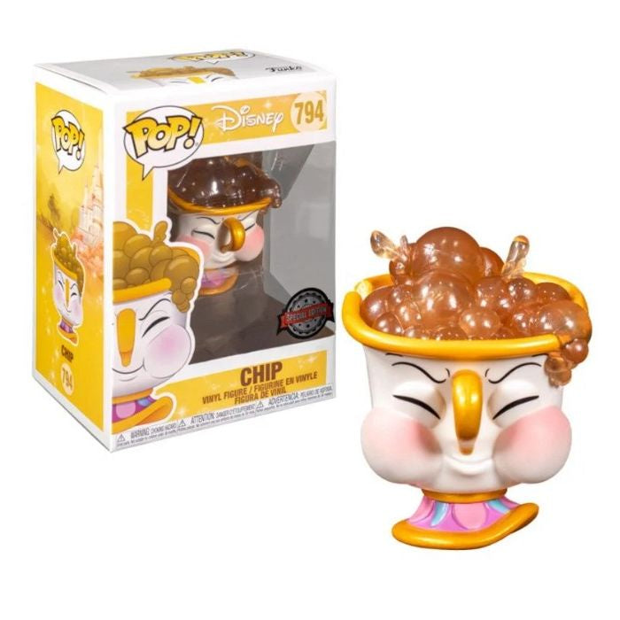 Beauty & The Beast - Chip With Bubbles US Exclusive Collectable Pop! Vinyl (Used)