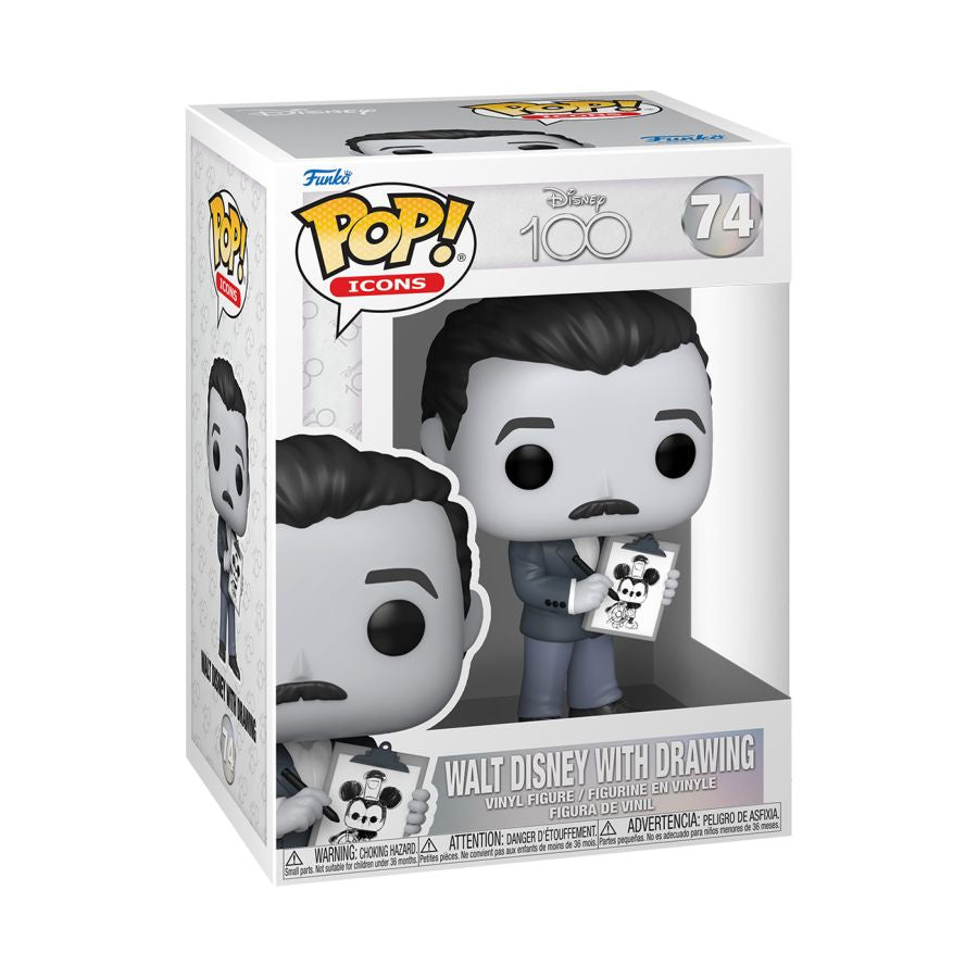 Disney 100th - Walt Disney With Steamboat Mickey Drawing Collectable Pop! Vinyl #74