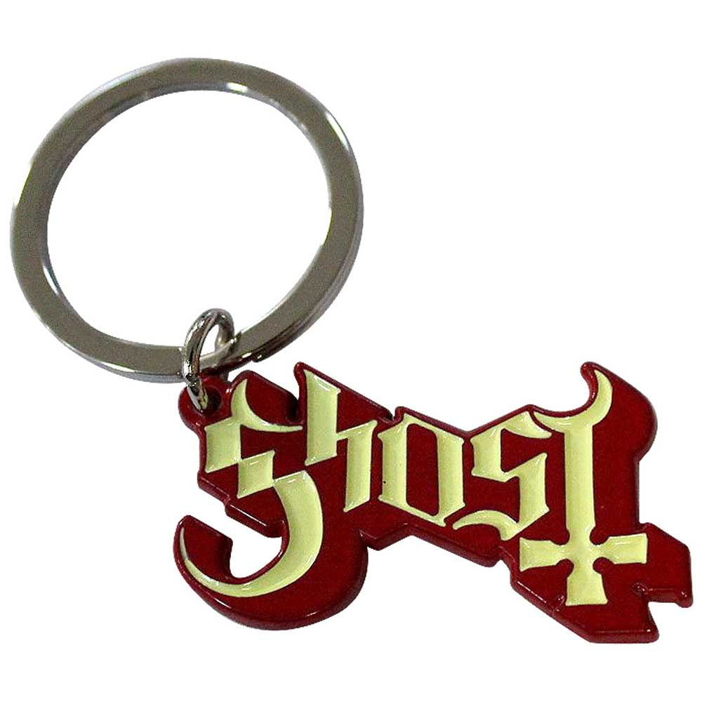 Ghost - Red and Yellow Logo Small Keychain