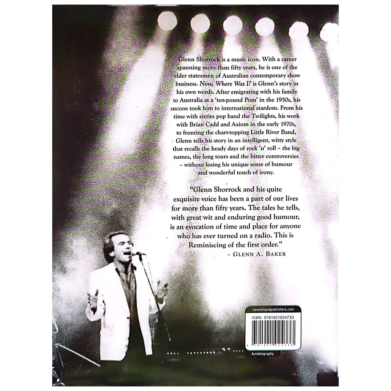 Glenn Shorrock - Now Where Was I?: Autobiography Hardcover Book (2018)