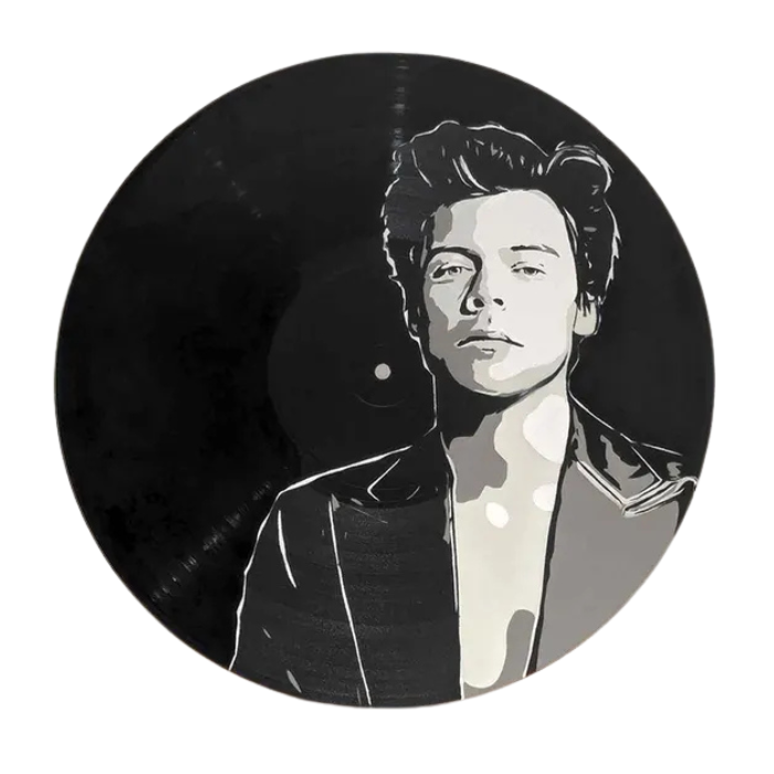 Vinyl Art - Harry Styles Spray-Painted Vinyl