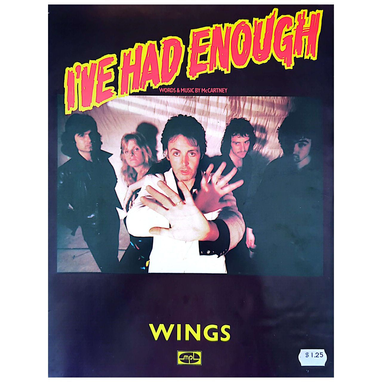 Paul McCartney - I've Had Enough (1978) Australian Sheet Music (Vintage)