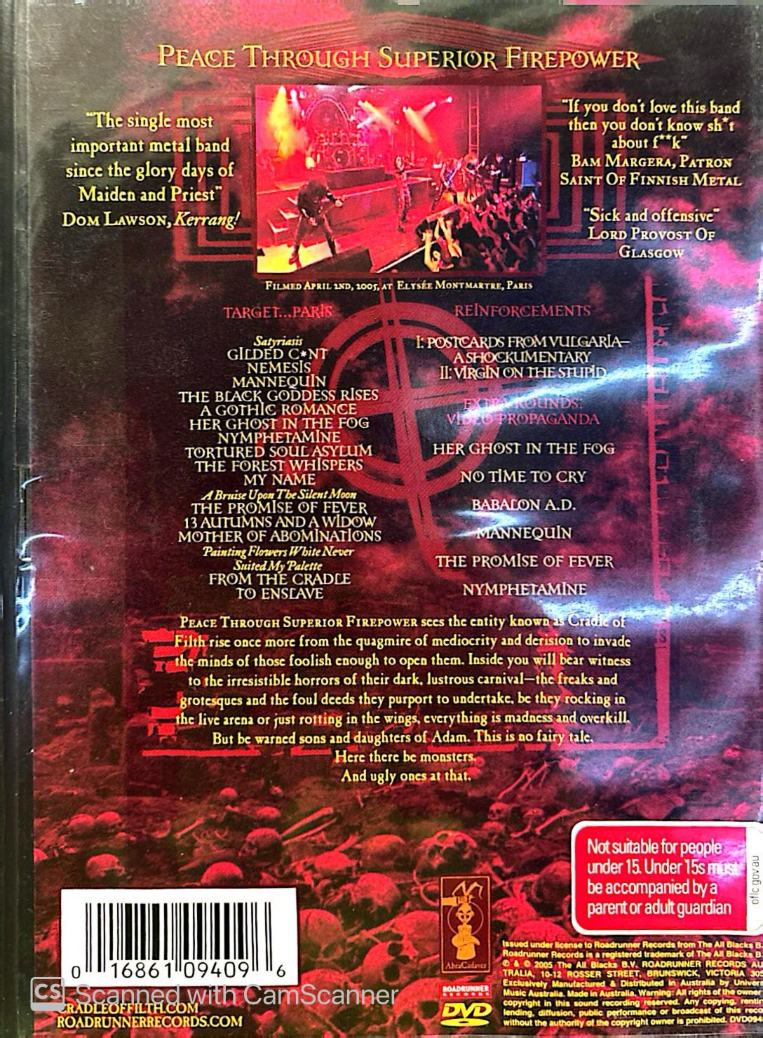 Cradle Of Filth – Peace Through Superior Firepower DVD