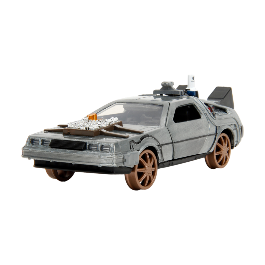 Back To The Future: Part 3 - Time Machine (Railroad Wheels) 1:32 Scale Die Cast Car