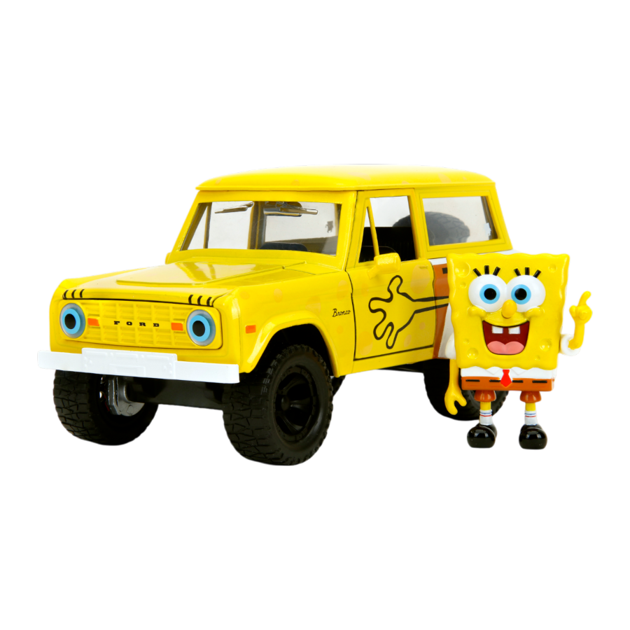 Spongebob Squarepants - 1972 Ford Bronco (With Spongebob) 1:24 Scale Diecast Vehicle