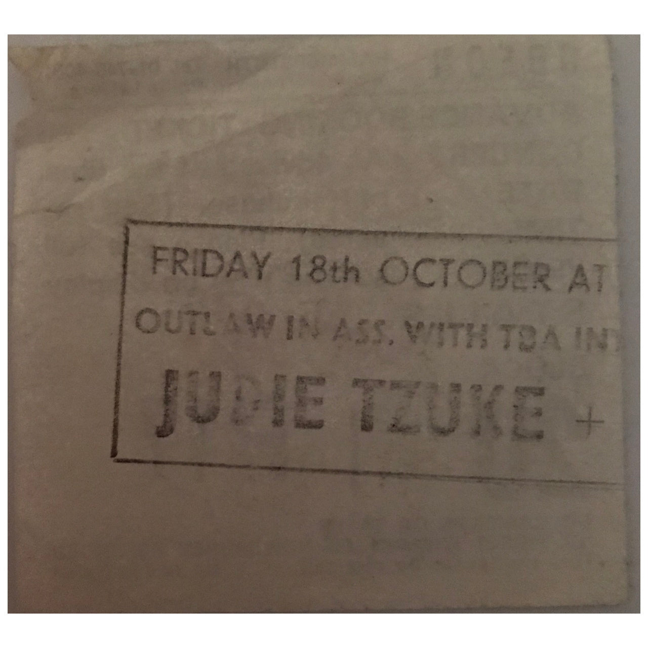 Judie Tzuke - The Cat Is Out 1985 UK Original Concert Tour Program With Ticket